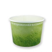 Pot à glace en carton biodégradable et compostable