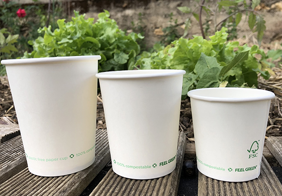 gobelet a café sans plastique en carton compostable 120 180 240ml