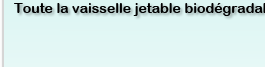 Vaisselle jetable biodégradable