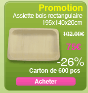 -26% sur les assiettes rectangulaires