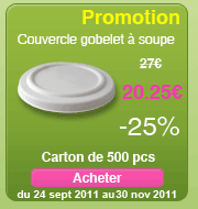 PROMOTION Couvercles goblets à soupe -25%