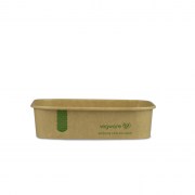 Barquette/boite rectangulaire kraft sans plastique 500ml