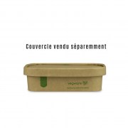 Barquette/boite rectangulaire kraft sans plastique 500ml