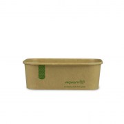 Barquette rectangulaire en carton kraft sans plastique 750ml
