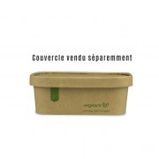 Barquette rectangulaire en carton kraft sans plastique 750ml
