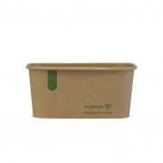 Barquette rectangulaire en carton biodégradable sans plastique 1000ml