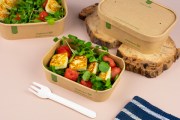 Barquette rectangulaire en carton kraft sans plastique 750ml