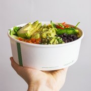 Bol en carton large poke bowl salade biodégradable