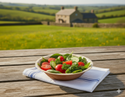 Bol en palmier 12 cm pour salades, desserts ou buffets – vaisselle biodégradable LSI Distribution