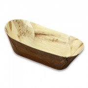 Corbeille en palmier naturelle 22×12,5×6,5 cm, biodégradable et compostable – vaisselle écologique LSI Distribution