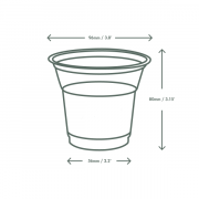 Pot à dessert en PLA 300ml