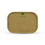Couvercle pour Barquette rectangulaire en carton sans plastique 500/750/1000ml
